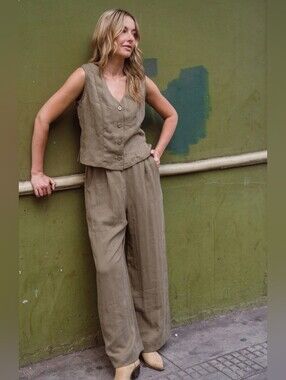 Liz Alig Tan Twill Pants